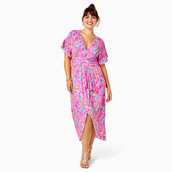 Lilly Pulitzer Anchorage Straight Fit Midi Dress - Amethyst Moms The Word Size S - Picture 5 of 9